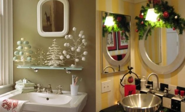 Bathroom christmas decor ideas